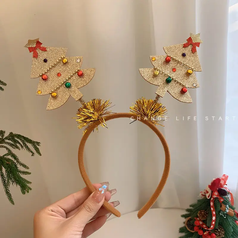 Christmas Bow Headbands for Women Red Green White - Image 14