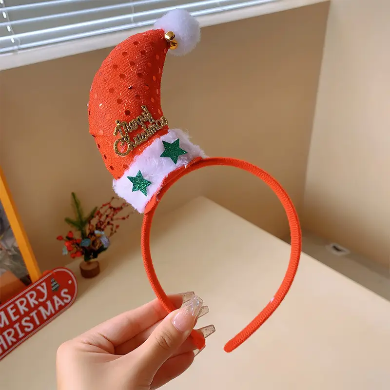 Christmas Bow Headbands for Women Red Green White - Image 22