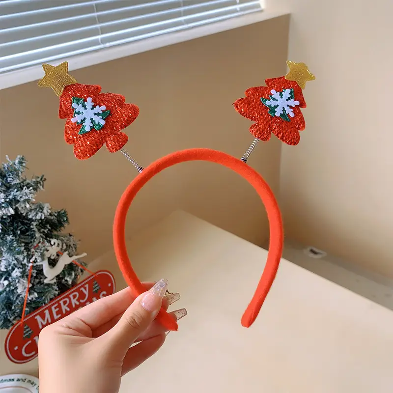Christmas Bow Headbands for Women Red Green White - Image 26