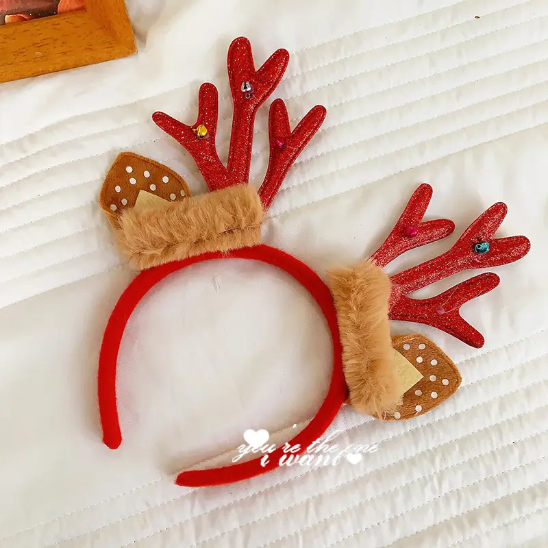 Christmas Bow Headbands for Women Red Green White - Image 28