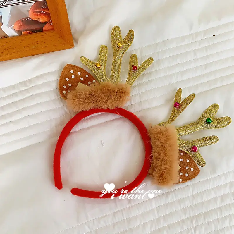 Christmas Bow Headbands for Women Red Green White - Image 29