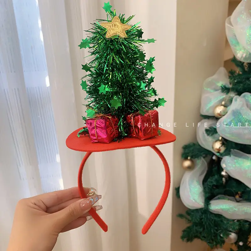 Christmas Bow Headbands for Women Red Green White - Image 8