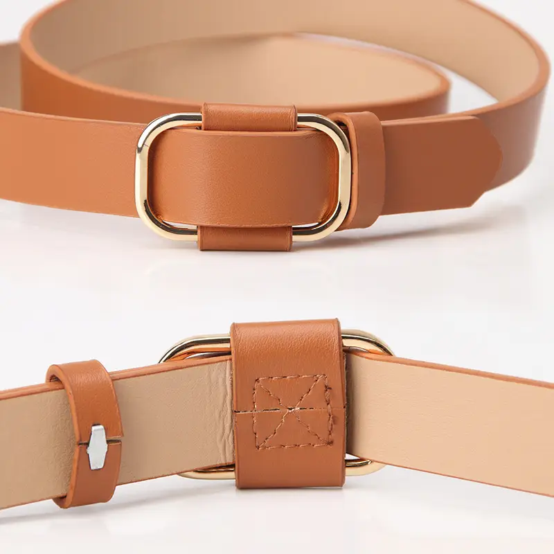 Tan Leather Belt for Women Casual Wear - Image 9