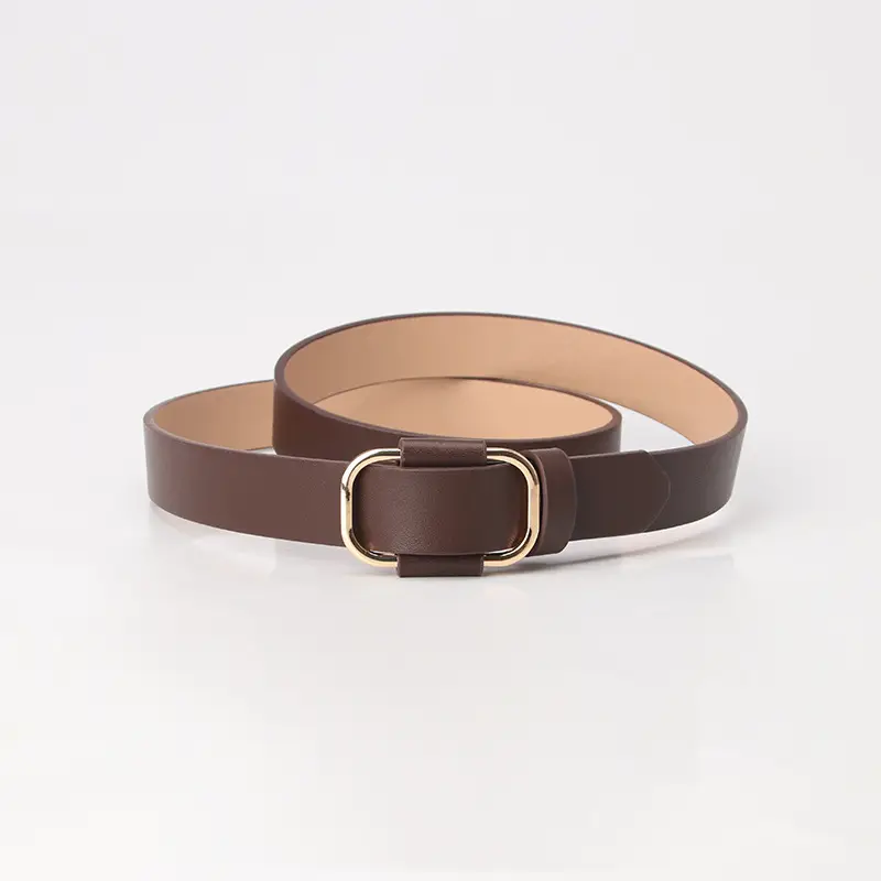 Tan Leather Belt for Women Casual Wear - Image 3