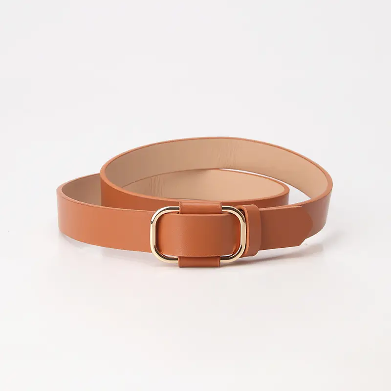 Tan Leather Belt for Women Casual Wear - Image 4