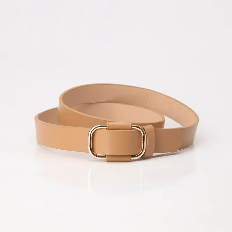 Tan Leather Belt for Women Casual Wear - Image 5