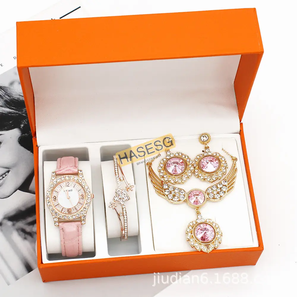 Luxury Red Watch Set for Women's Gift — feature 8