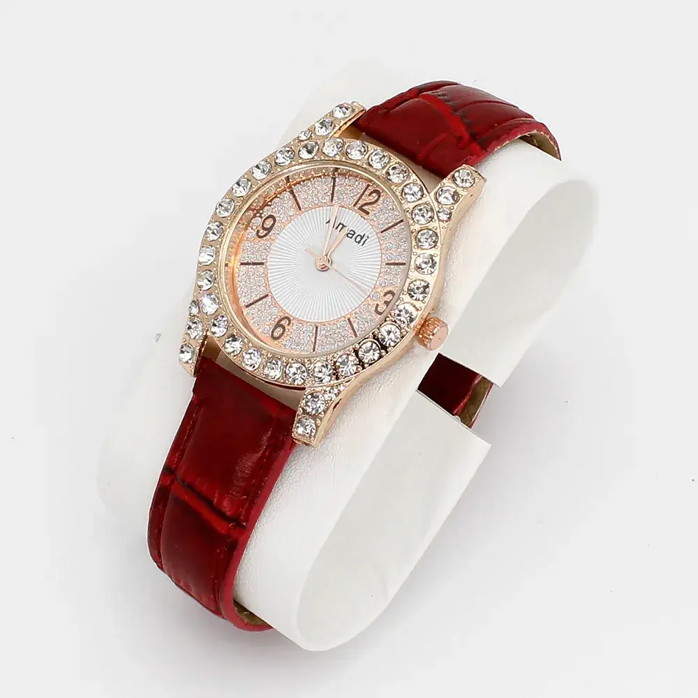 Luxury Red Watch Set for Women's Gift - Image 5