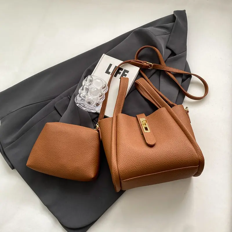 Women's Brown Textured Shoulder Messenger Bag 2023