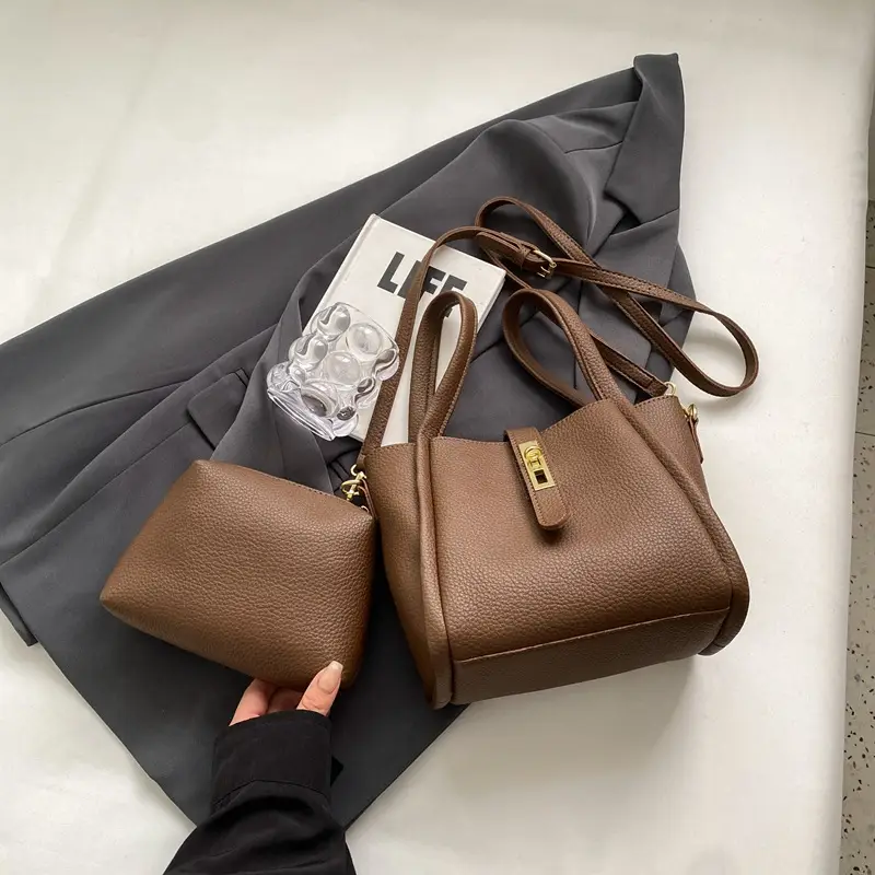Women's Brown Textured Shoulder Messenger Bag 2023