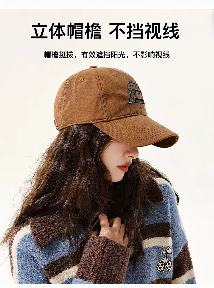 Brown Letter Cap for Men Women Baseball Cap — feature 3