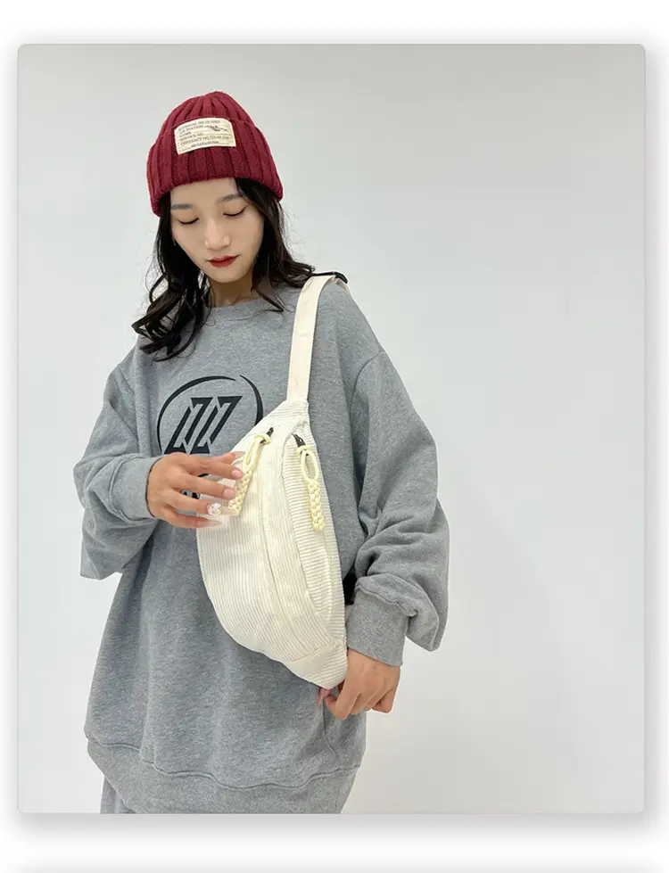 Women's Light Blue Jersey Chest Messenger Bag — feature 11