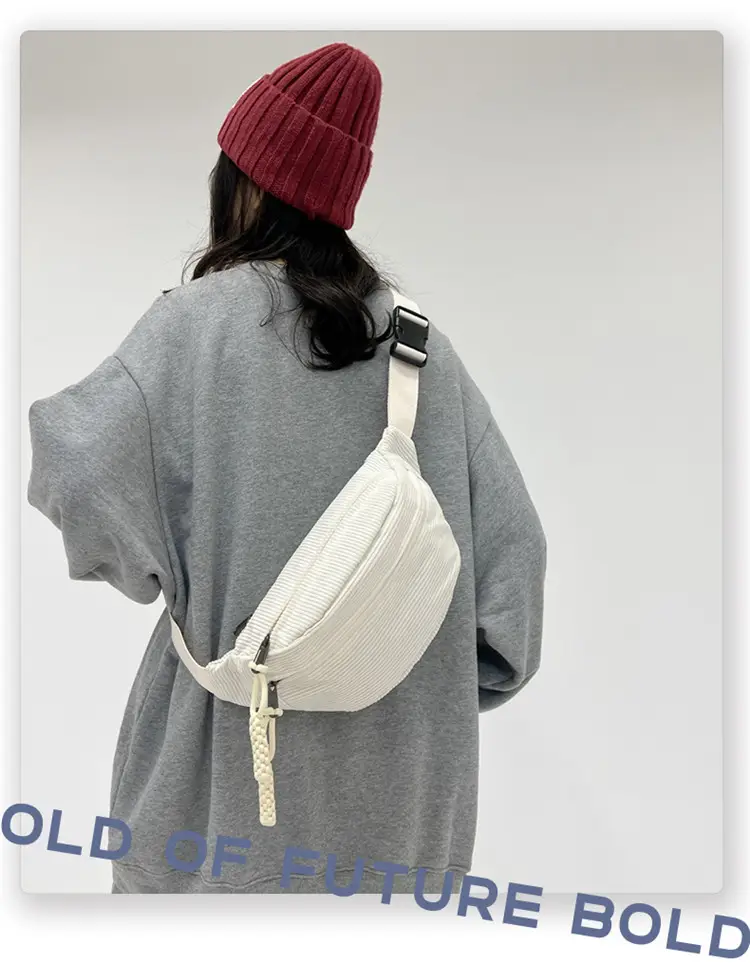 Women's Light Blue Jersey Chest Messenger Bag — feature 14