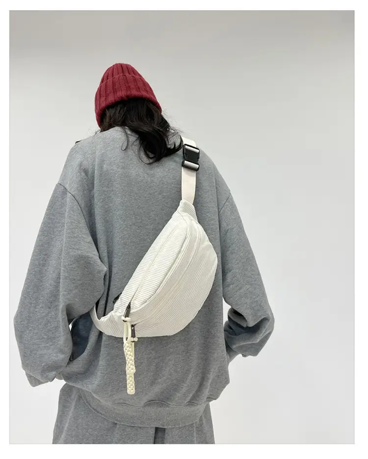 Women's Light Blue Jersey Chest Messenger Bag — feature 15