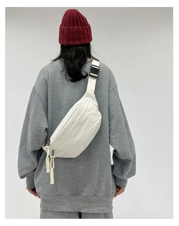 Women's Light Blue Jersey Chest Messenger Bag — feature 16