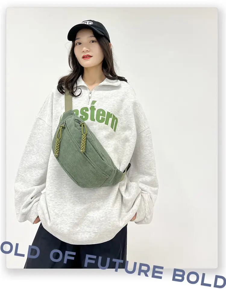 Women's Light Blue Jersey Chest Messenger Bag — feature 27