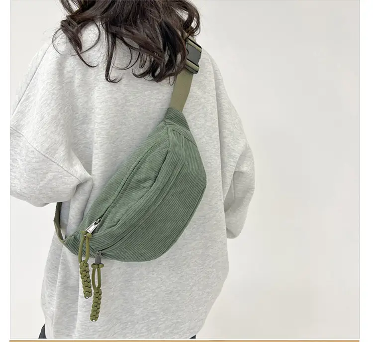 Women's Light Blue Jersey Chest Messenger Bag — feature 31