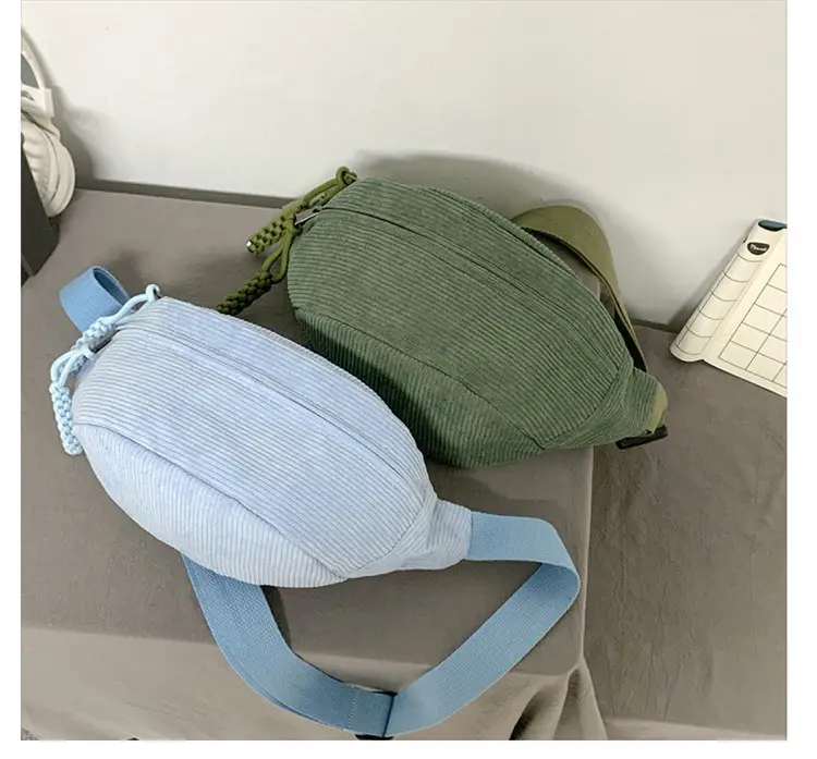 Women's Light Blue Jersey Chest Messenger Bag — feature 34