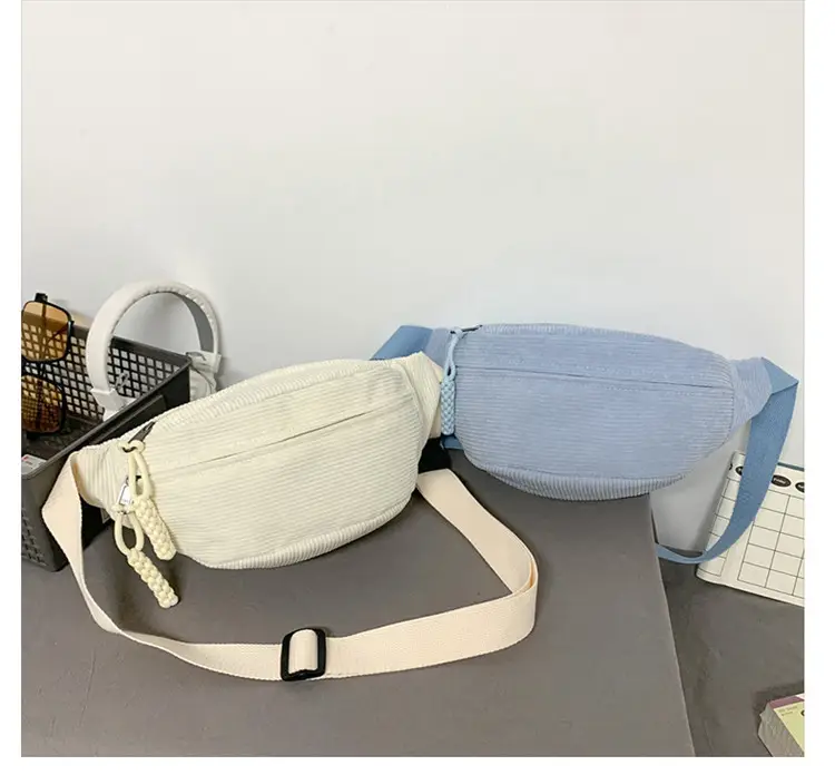 Women's Light Blue Jersey Chest Messenger Bag — feature 35