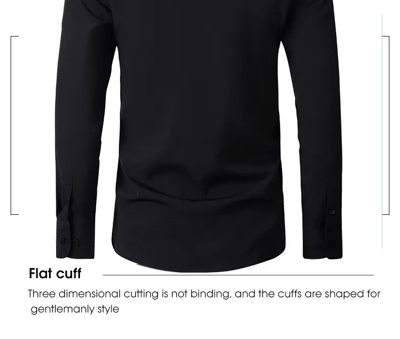 Men's Light Blue Stretch Shirt Business Casual Long Sleeve — feature 10