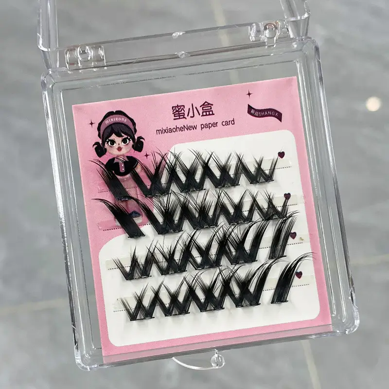 Honey Small Box Oblique Flying False Eyelashes Single Cluster — feature 18