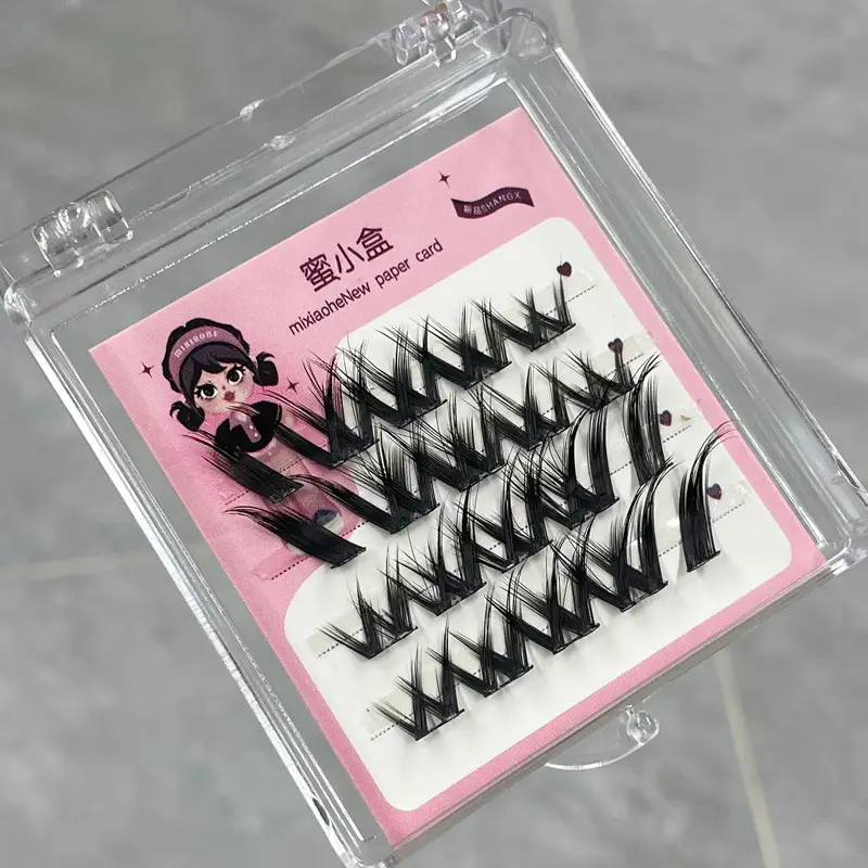 Honey Small Box Oblique Flying False Eyelashes Single Cluster — feature 19