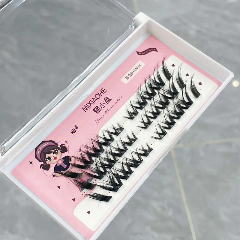 Honey Small Box Oblique Flying False Eyelashes Single Cluster — feature 23
