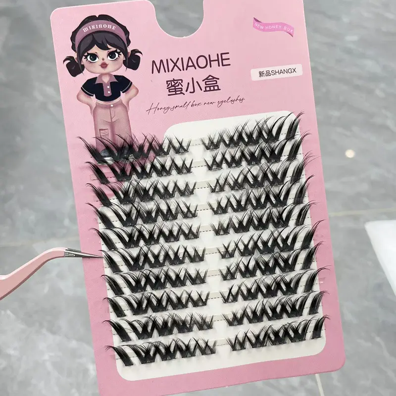 Honey Small Box Oblique Flying False Eyelashes Single Cluster — feature 27