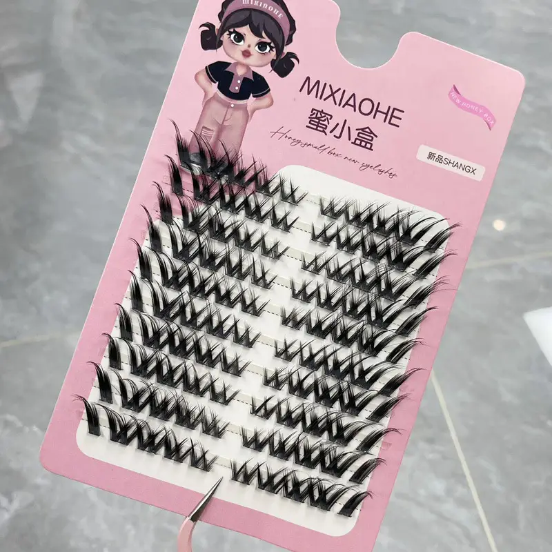 Honey Small Box Oblique Flying False Eyelashes Single Cluster — feature 28