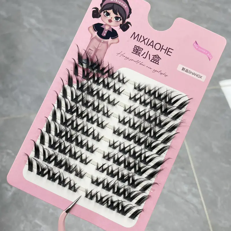 Honey Small Box Oblique Flying False Eyelashes Single Cluster — feature 29