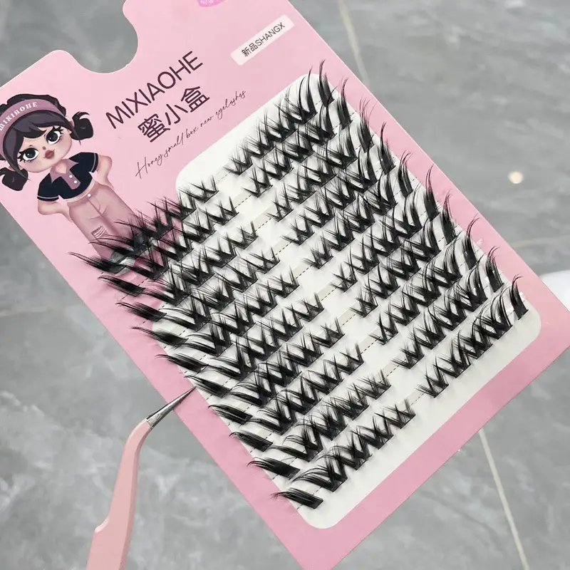 Honey Small Box Oblique Flying False Eyelashes Single Cluster — feature 30