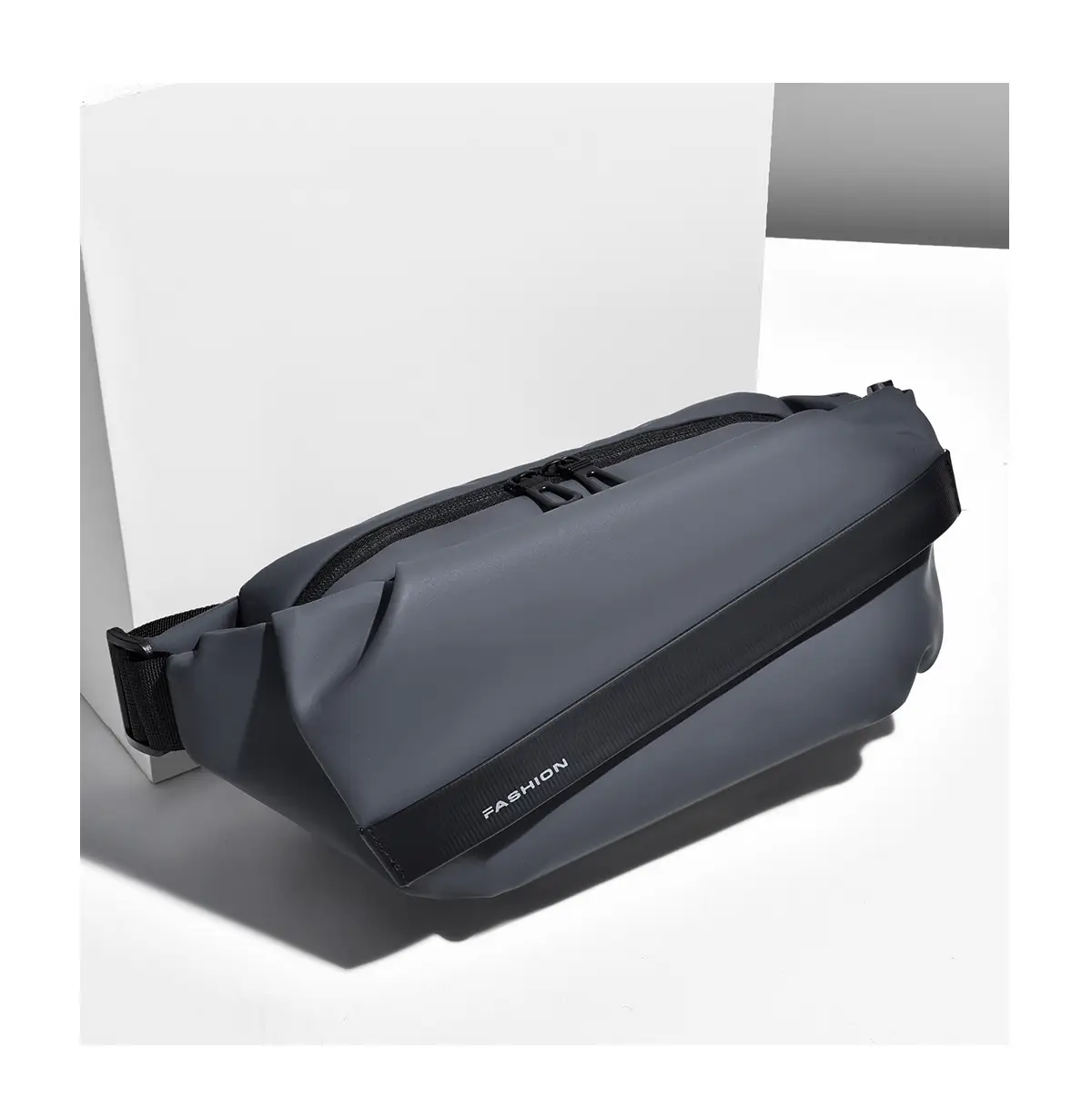 Men's Waterproof Crossbody Chest Bag Black Large Capacity — feature 14