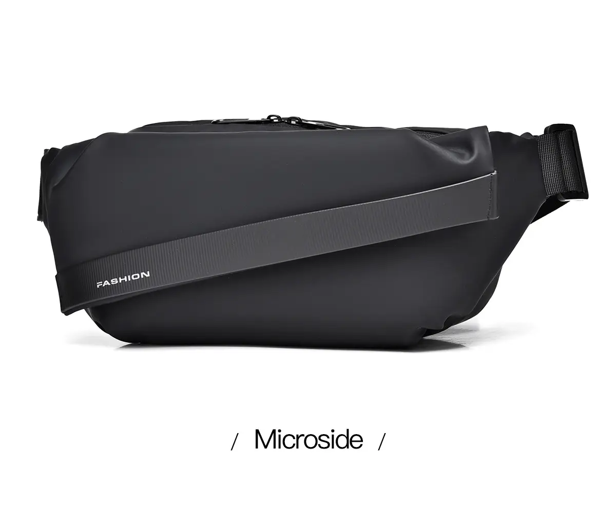 Men's Waterproof Crossbody Chest Bag Black Large Capacity — feature 24