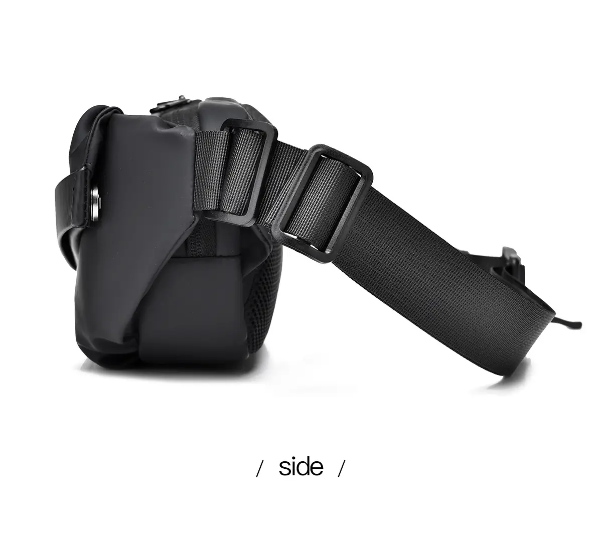 Men's Waterproof Crossbody Chest Bag Black Large Capacity — feature 25