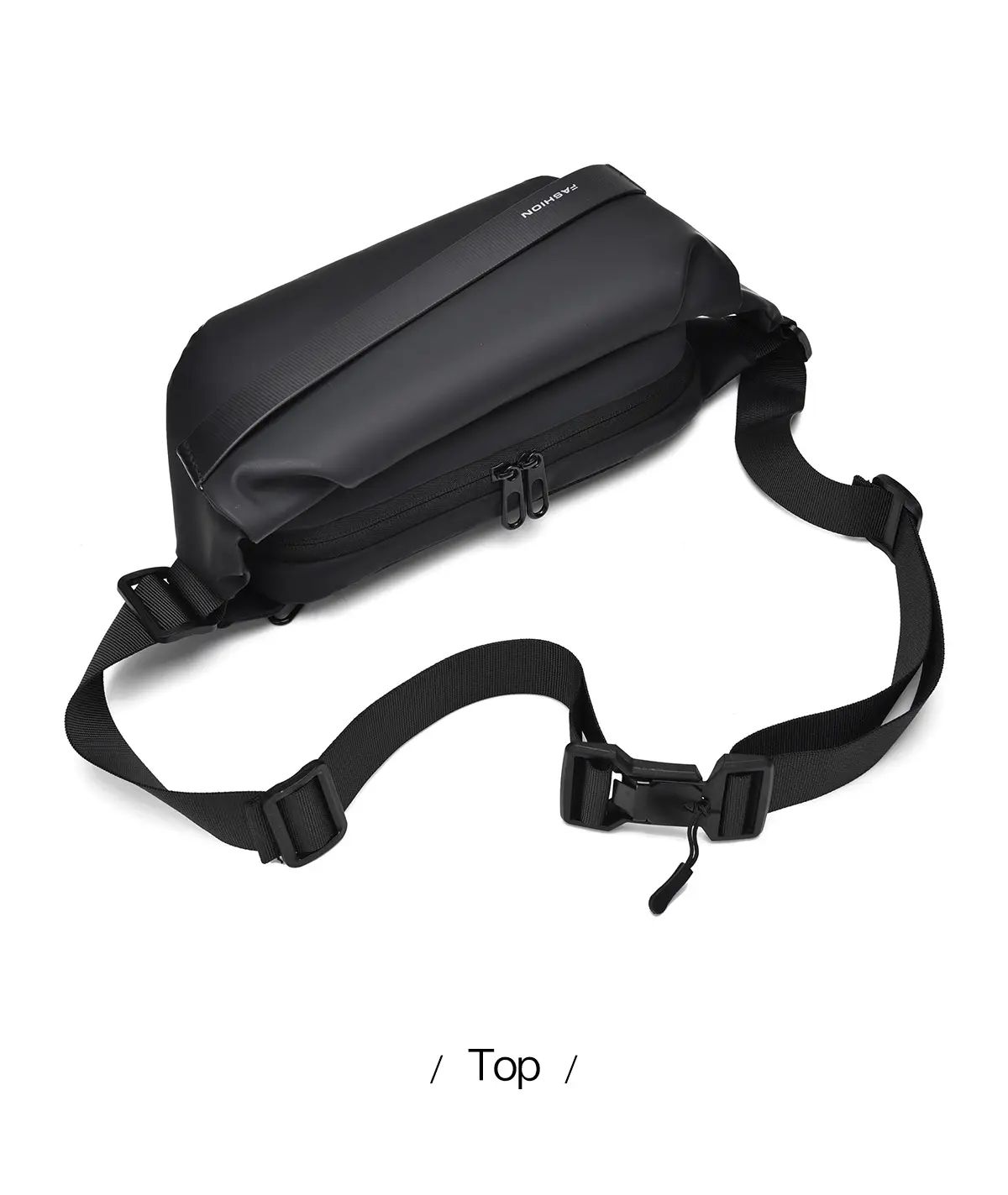 Men's Waterproof Crossbody Chest Bag Black Large Capacity — feature 27