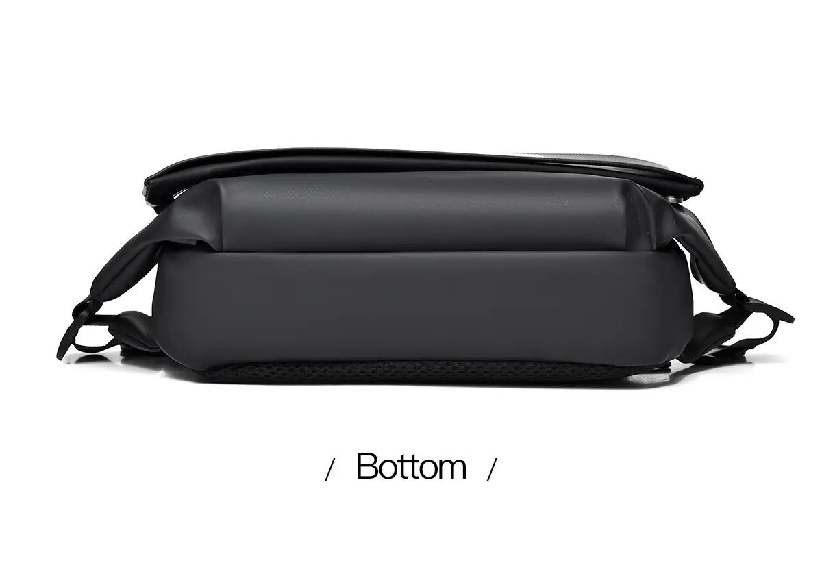 Men's Waterproof Crossbody Chest Bag Black Large Capacity — feature 28