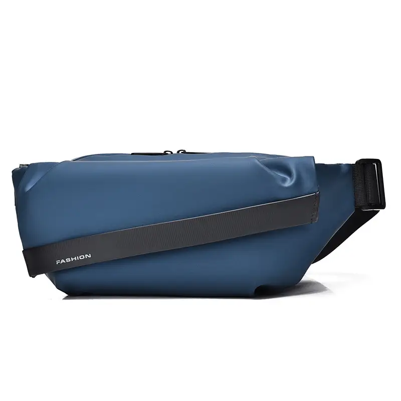 Men's Waterproof Crossbody Chest Bag Black Large Capacity
