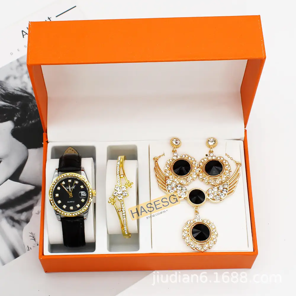 Women's Luxury Diamond Watch Set with Earrings — feature 9