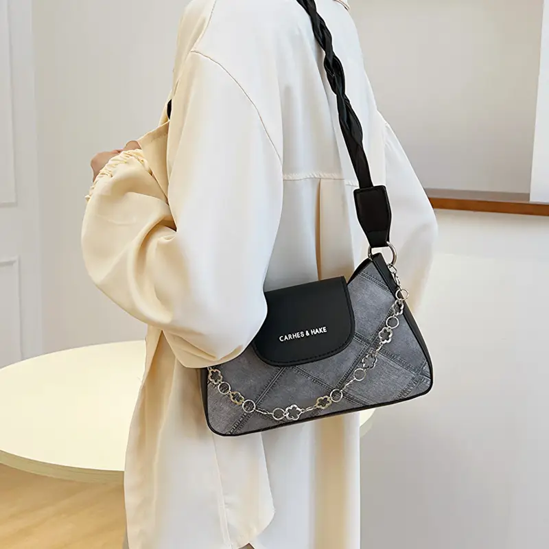 Black Quilted Crossbody Bag for Women 2023 - Image 4
