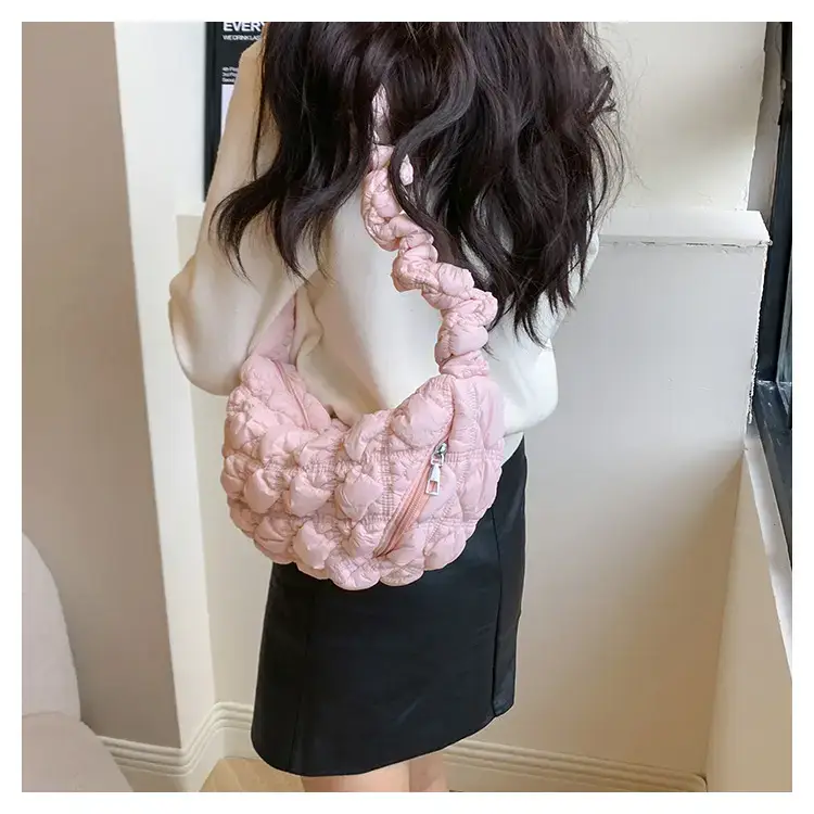 Black Quilted Shoulder Messenger Bag for Women 2023 — feature 14