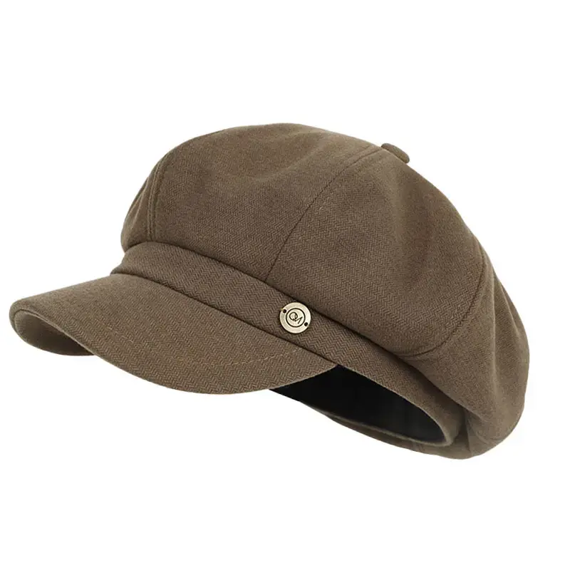 Black British Octagonal Beret for Women 2023