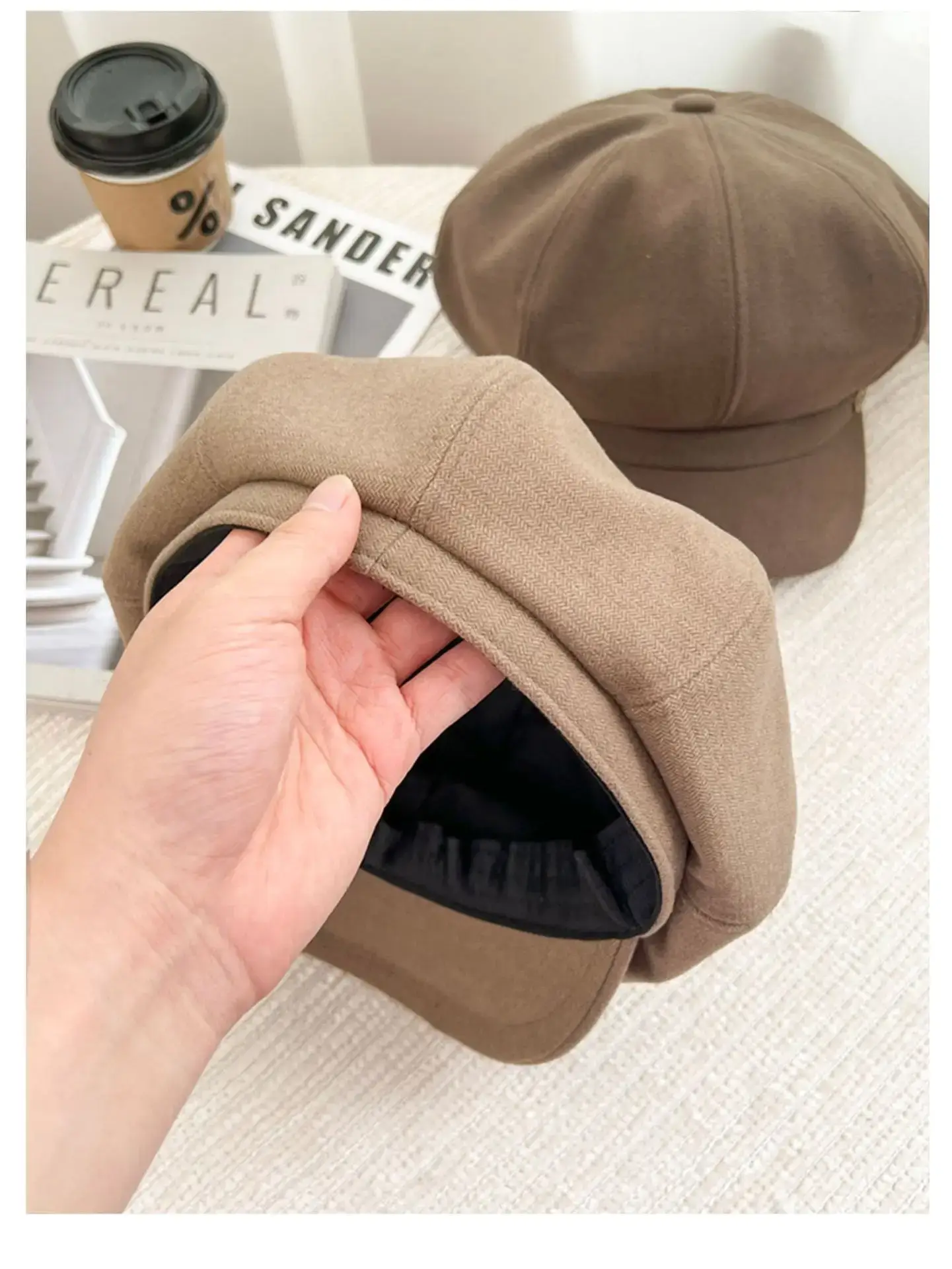 Black British Octagonal Beret for Women 2023 — feature 15