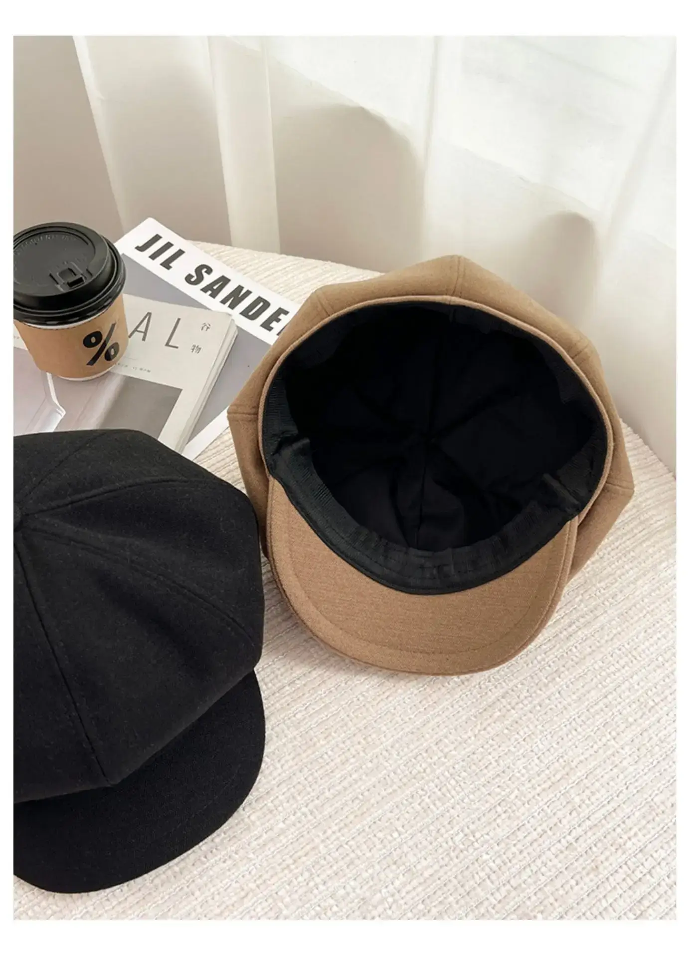 Black British Octagonal Beret for Women 2023 — feature 16