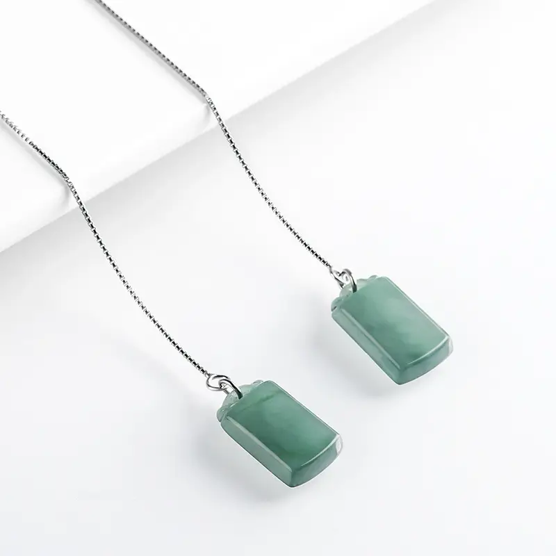 Natural Jade Stone Earrings Set for Women - Image 3
