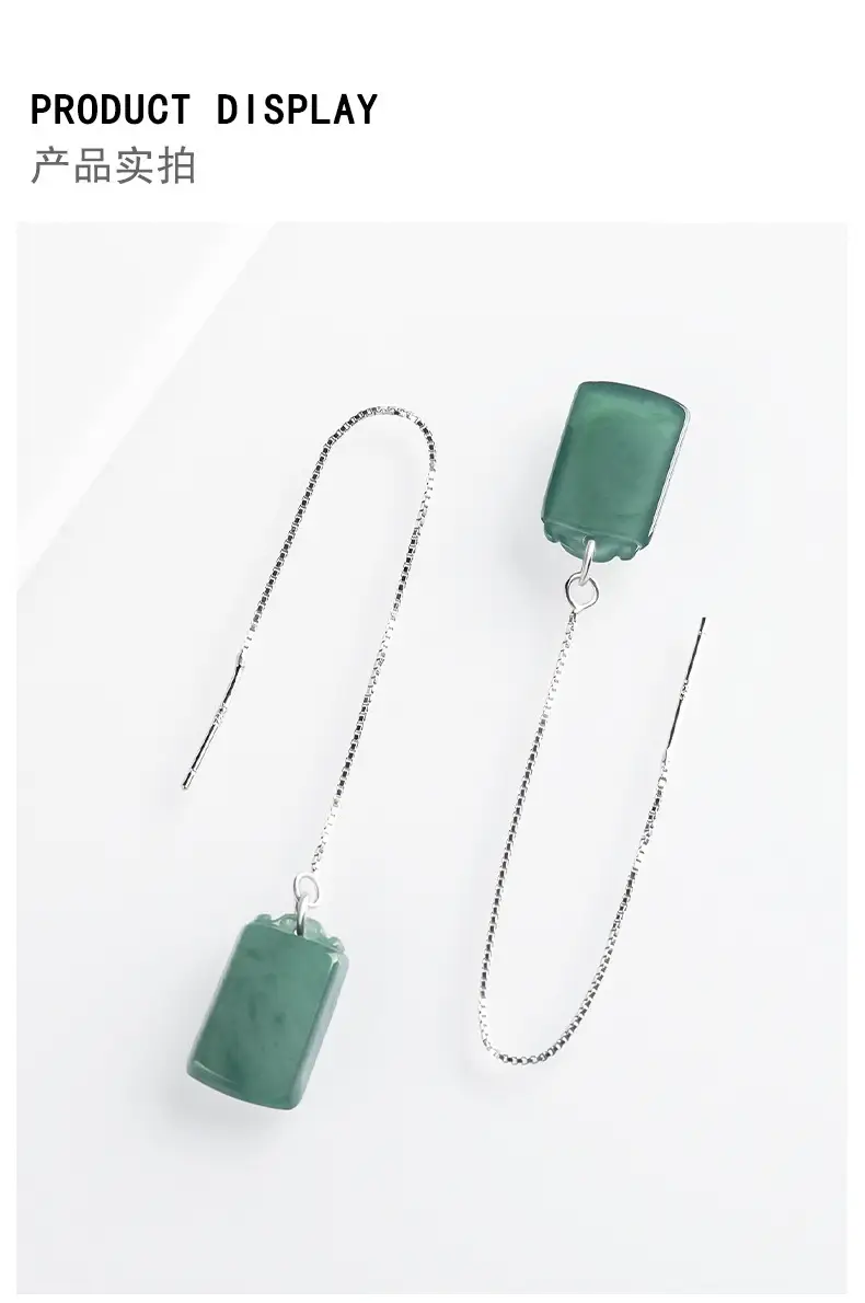 Natural Jade Stone Earrings Set for Women — feature 7