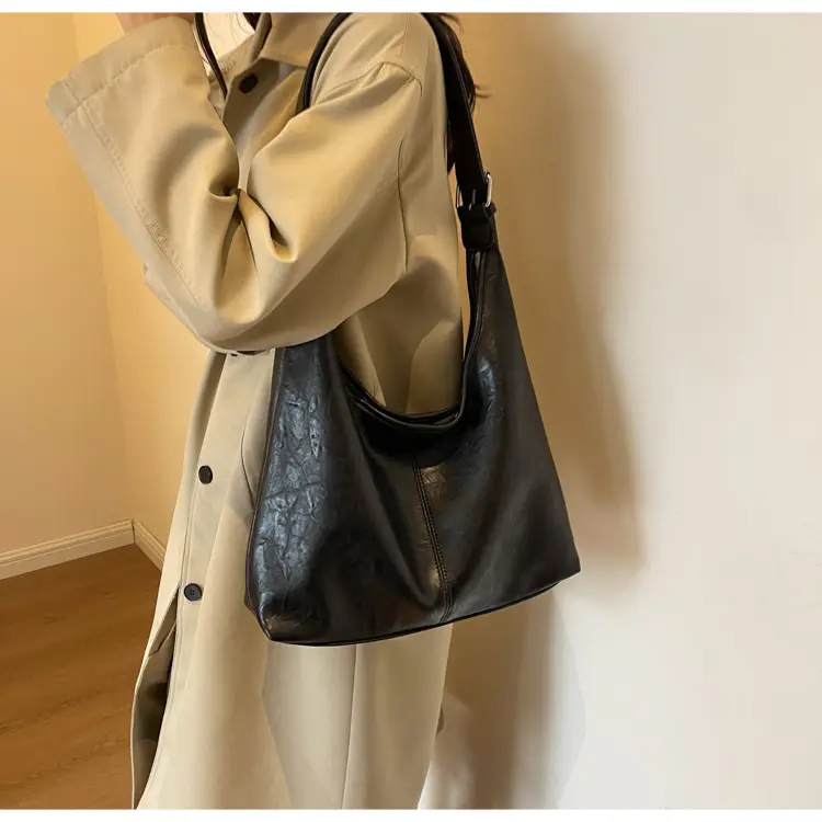 Brown Leather Retro Shoulder Tote Bag for Women — feature 14