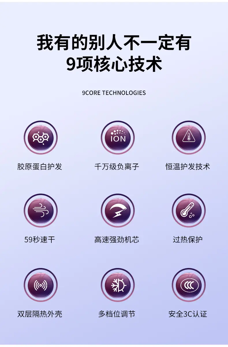 High Power Hair Dryer for Salon & Home Use — feature 2