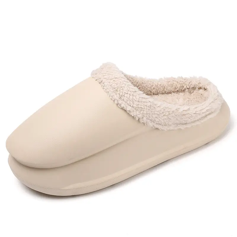 Warm Fleece Lined Cross-Body Slippers for Men Women Plus Size - Image 6