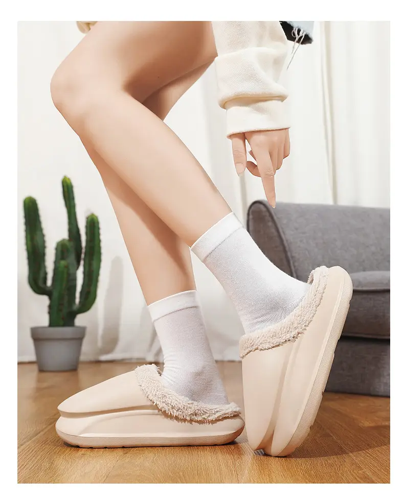 Warm Fleece Lined Cross-Body Slippers for Men Women Plus Size — feature 13