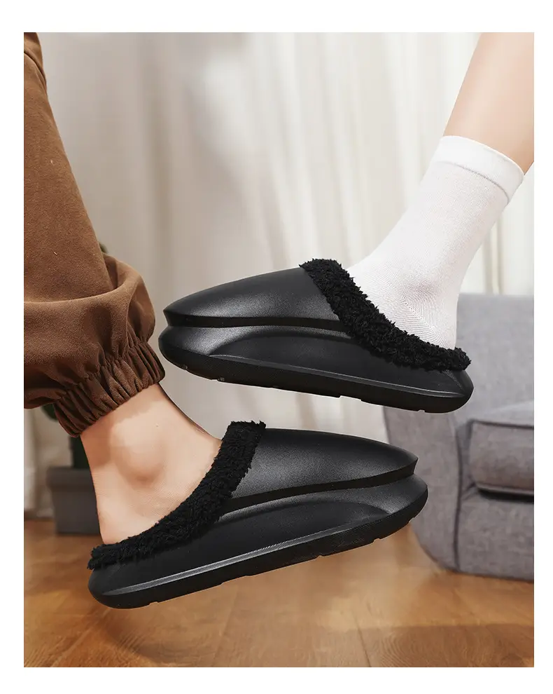 Warm Fleece Lined Cross-Body Slippers for Men Women Plus Size — feature 17